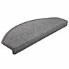 Vidaxl trapmatten 15 st 65x24x4 cm donkergrijs halfrond groot
