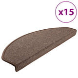 Vidaxl trapmatten 15 st 65x24x4 cm koffiebruin halfrond groot - afbeelding 2
