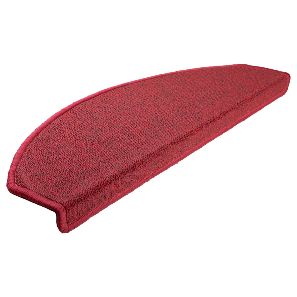 Vidaxl trapmatten 15 st 65x24x4 cm röd halfrond groot
