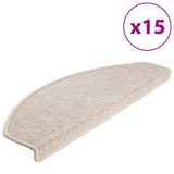 Vidaxl trapmatten 15 st 65x24x4 cm taupe halfrond groot - afbeelding 2
