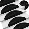 Vidaxl trapmatten 15 st 56x17x3 cm zwart halfrond