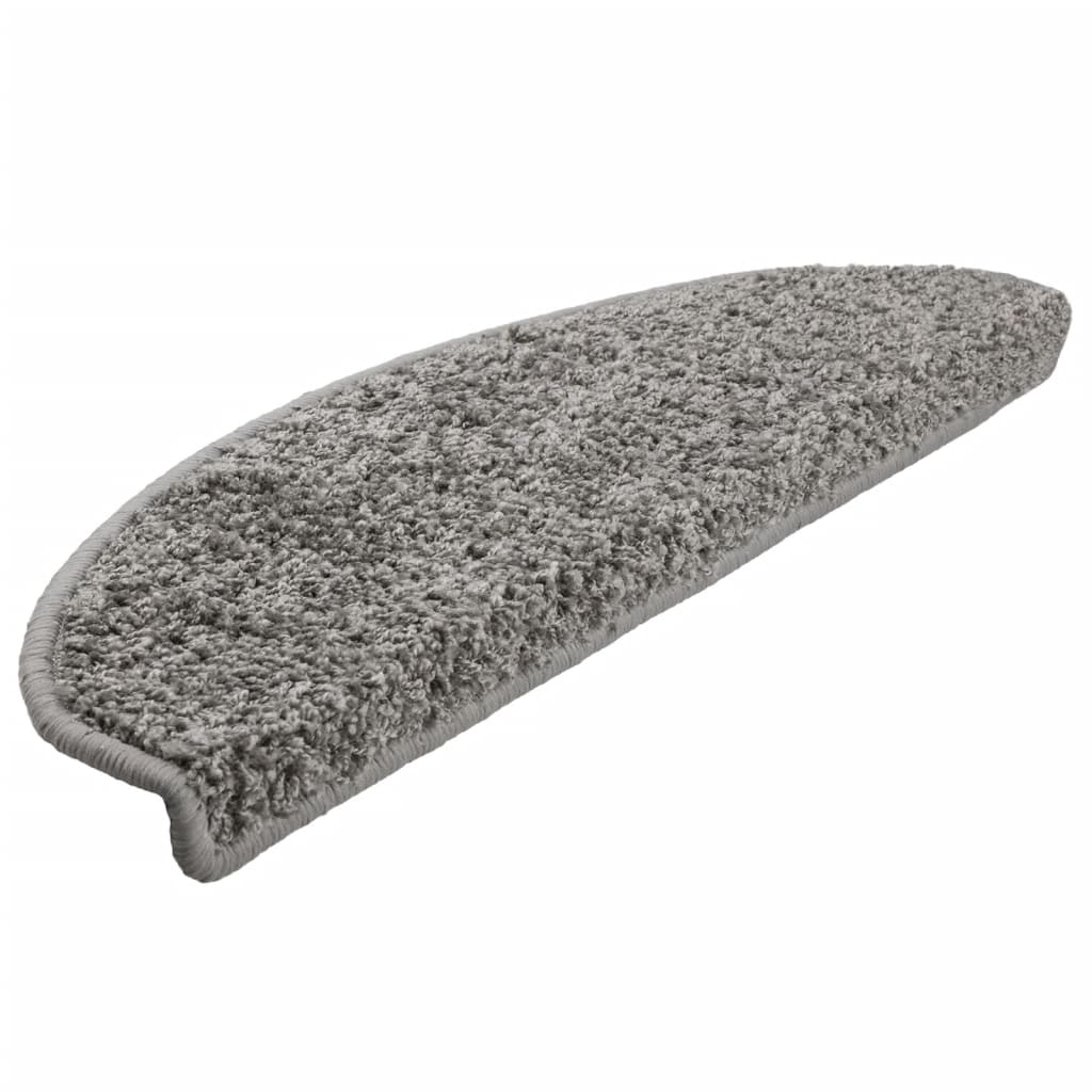 VidaXL Trapmatten 15 st 65x21x4 cm grijs
