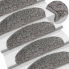 Vidaxl trapmatten 15 st 65x21x4 cm grijs halfrond groot