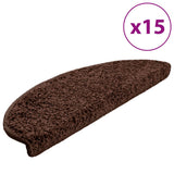 Vidaxl trapmatten 15 st 65x21x4 cm bruin halfrond groot - afbeelding 2