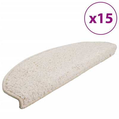 Vidaxl trapmatten 15 st 65x21x4 cm wit halfrond groot