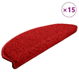 Vidaxl trapmatten 15 st 65x21x4 cm rood halfrond groot - afbeelding 2