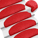 Vidaxl trapmatten 15 st 65x21x4 cm rood halfrond groot - afbeelding 1