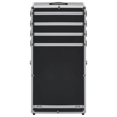 Vidaxl make-up trolley aluminium zwart
