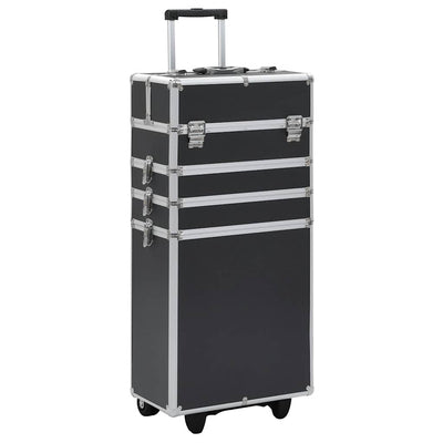 Vidaxl make-up trolley aluminium zwart