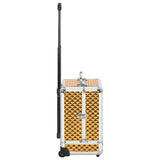 Vidaxl make-up trolley 35x29x45 cm aluminium goudkleurig - afbeelding 3