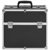 Vidaxl make-up koffer 38x23x34 cm aluminium zwart
