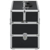 Vidaxl make-up koffer 37x24x35 cm aluminium zwart