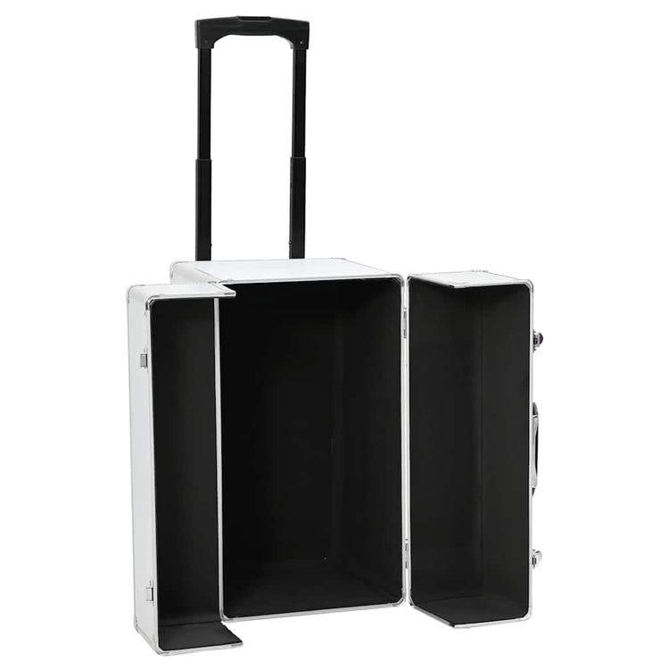 Vidaxl pilotentrolley 47x39x27 cm aluminium zilverkleurig