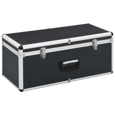 Vidaxl opbergkoffers 2 st aluminium zwart