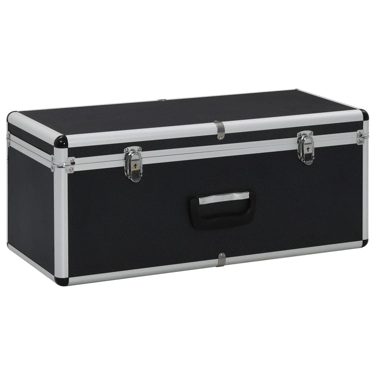 Vidaxl opbergkoffers 3 st aluminium zwart