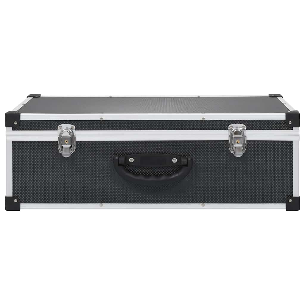 Vidaxl cd-koffer voor 80 cd's aluminium abs zwart