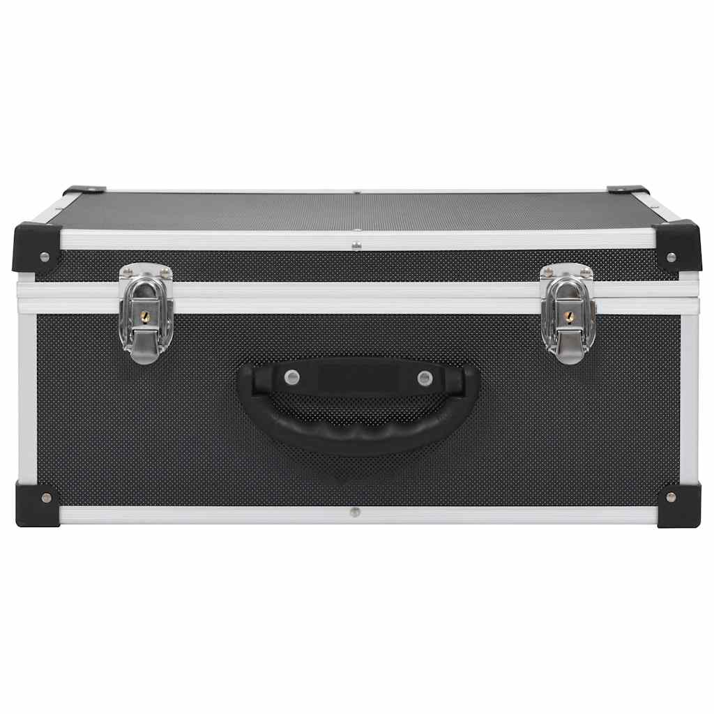 Vidaxl cd-koffer voor 60 cd's aluminium abs zwart