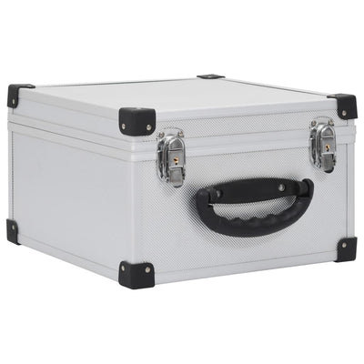 Vidaxl cd-koffer voor 40 cd's aluminium abs zilverkleurig