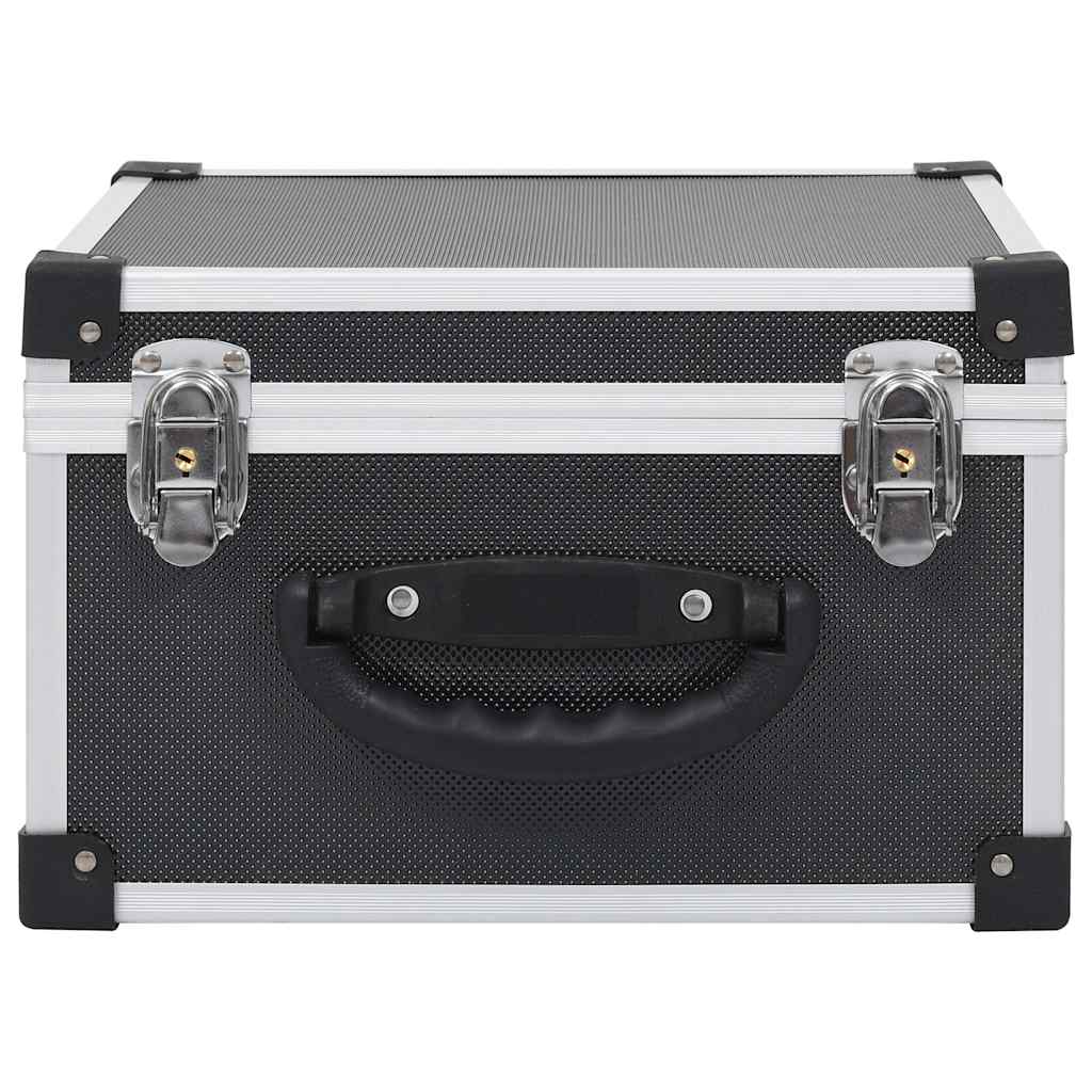 Vidaxl cd-koffer voor 40 cd's aluminium abs zwart