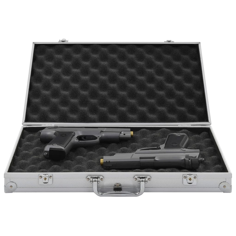 Vidaxl wapenkoffer aluminium abs zilverkleurig