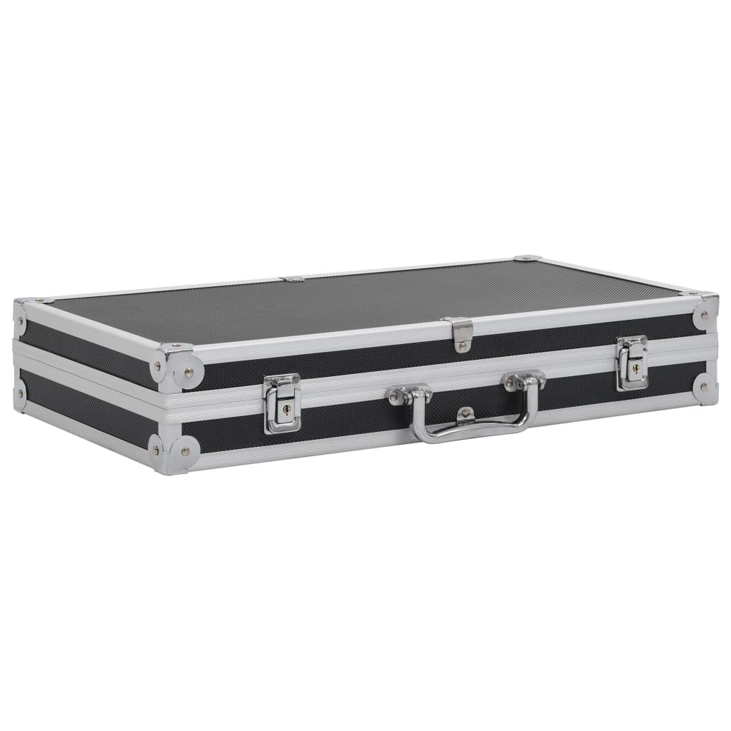 Vidaxl wapenkoffer aluminium abs zwart