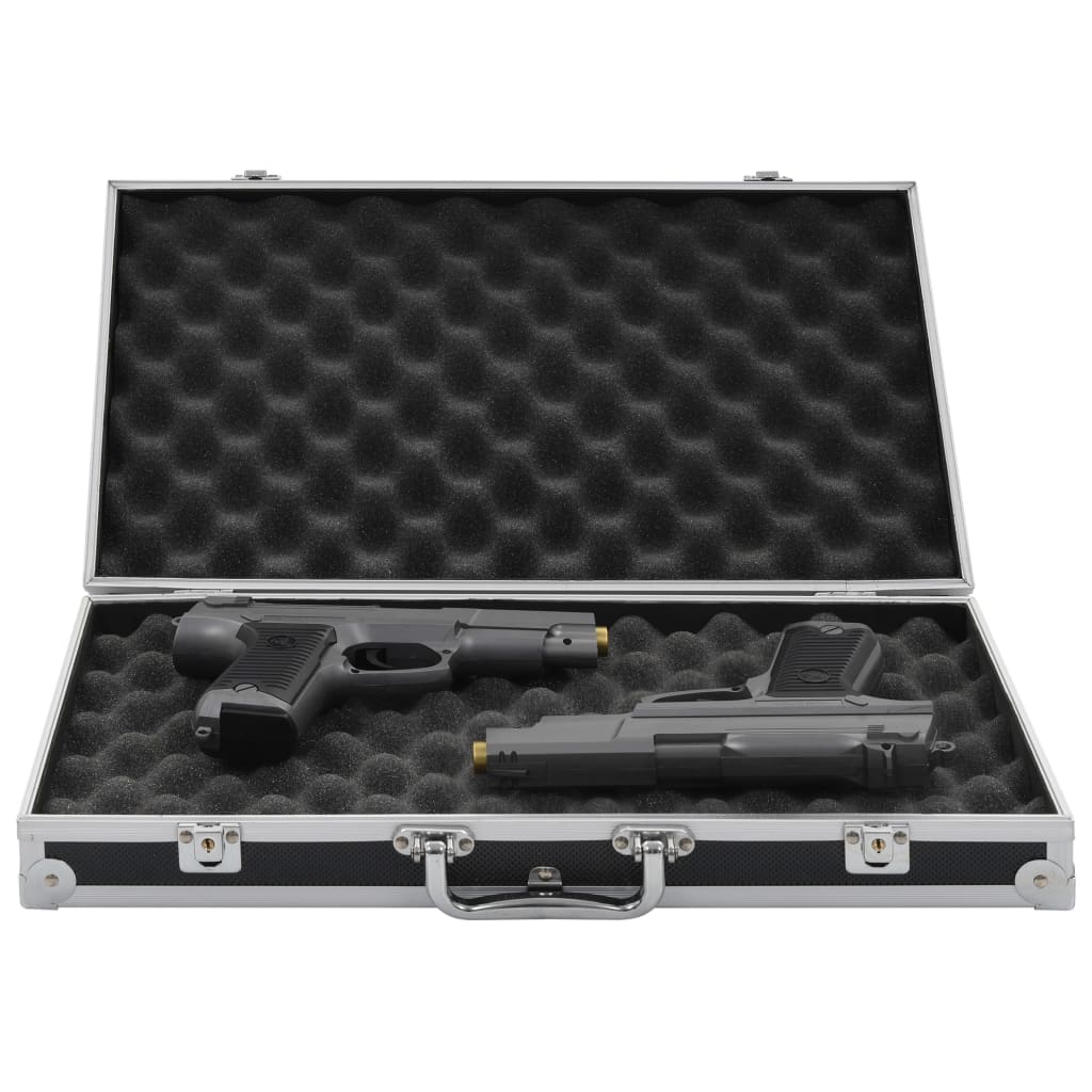 Vidaxl wapenkoffer aluminium abs zwart