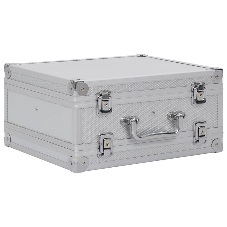 Vidaxl wapenkoffer aluminium abs zilverkleurig