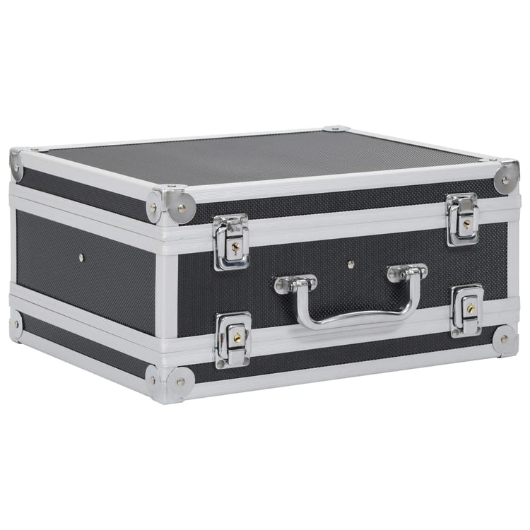 Vidaxl wapenkoffer aluminium abs zwart