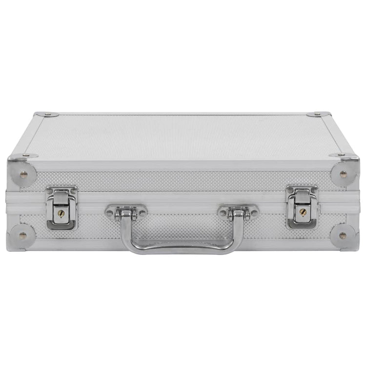Vidaxl wapenkoffer aluminium abs zilverkleurig