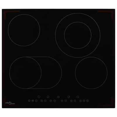 Vidaxl keramische kookplaat met 4 kookzones aanraakbediening 6600 w