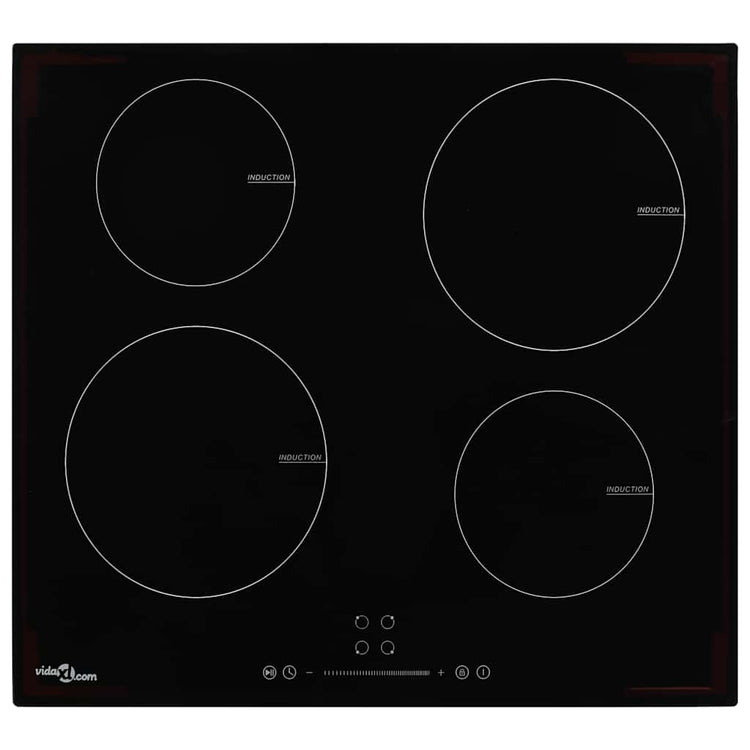 Vidaxl inductiekookplaat met 4 kookzones aanraakbediening 7000 w glas
