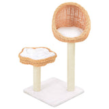 Vidaxl kattenkrabpaal met sisal krabpaal natuurlijk wilgenhout - afbeelding 1