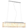 Vidaxl plafondlamp met kristallen kralen 104 cm zilverkleurig
