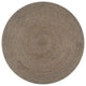 Vidaxl vloerkleed handgemaakt rond 90 cm jute grijs
