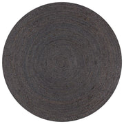 Vidaxl vloerkleed handgemaakt rond 120 cm jute donkergrijs - afbeelding 1