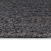 Vidaxl vloerkleed handgemaakt rond 120 cm jute donkergrijs - afbeelding 3