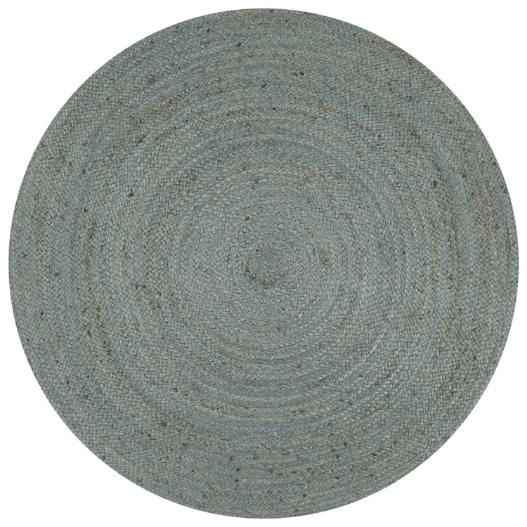 Vidaxl vloerkleed handgemaakt rond 120 cm jute olijfgroen