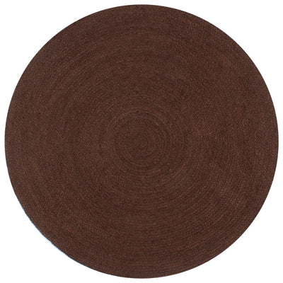 Vidaxl vloerkleed handgemaakt rond 90 cm jute bruin