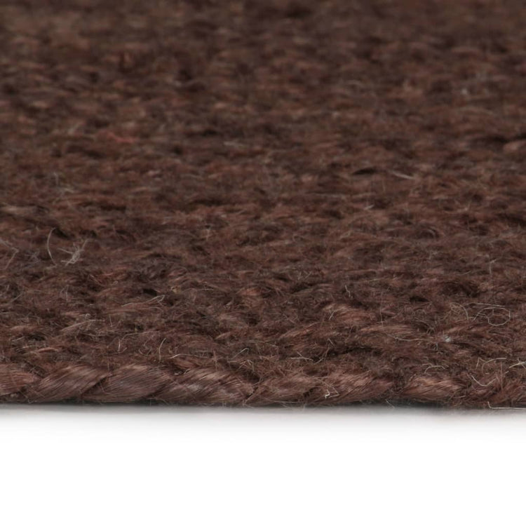 Vidaxl vloerkleed handgemaakt rond 120 cm jute bruin