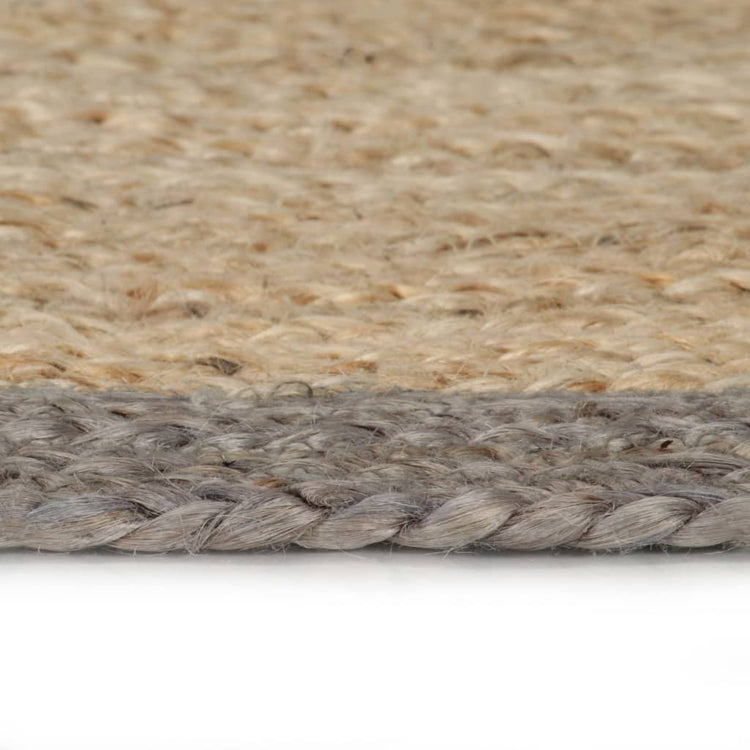 Vidaxl vloerkleed handgemaakt met grijze rand 150 cm jute