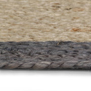 Vidaxl vloerkleed handgemaakt met donkergrijze rand 120 cm jute - afbeelding 3