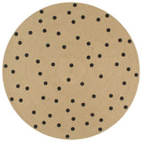 Vidaxl vloerkleed handgemaakt met print polkadot 150 cm jute - afbeelding 1