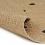 Vidaxl vloerkleed handgemaakt met print polkadot 150 cm jute - afbeelding 2