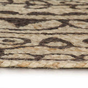 Vidaxl vloerkleed handgemaakt met donkerbruine print 90 cm jute - afbeelding 3