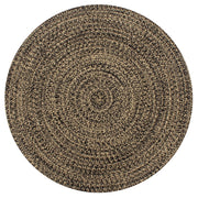 Vidaxl vloerkleed handgemaakt 150 cm jute zwart en naturel - afbeelding 1