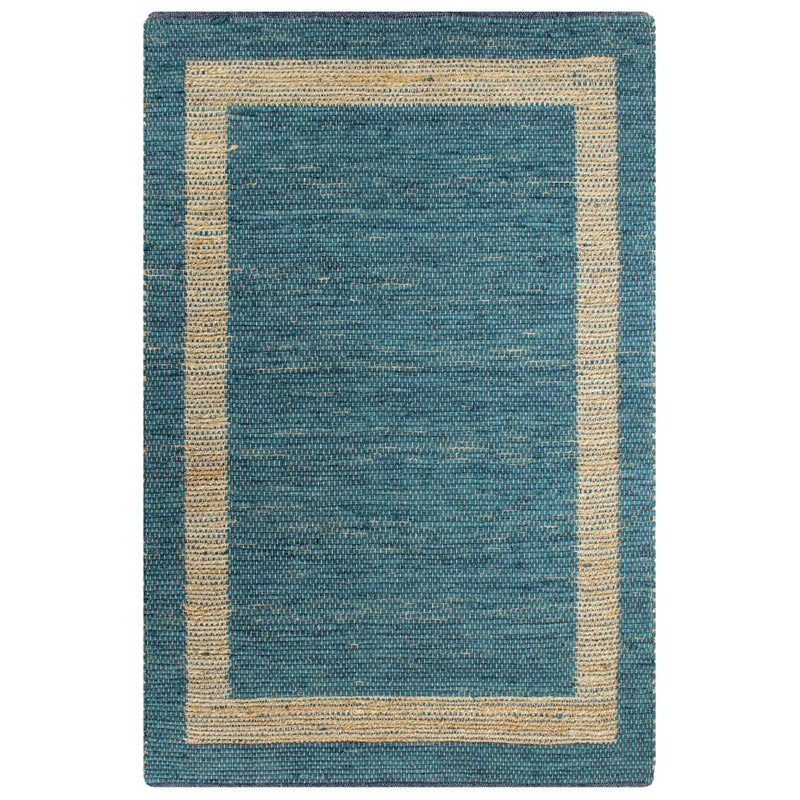 Vidaxl vloerkleed handgemaakt 160x230 cm jute blauw