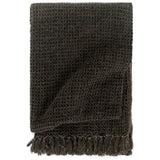 Vidaxl plaid 220x250 cm katoen antraciet en bruin - afbeelding 1