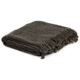 Vidaxl plaid 220x250 cm katoen antraciet en bruin - afbeelding 2