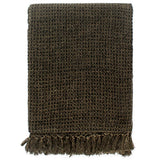 Vidaxl plaid 220x250 cm katoen antraciet en bruin - afbeelding 3