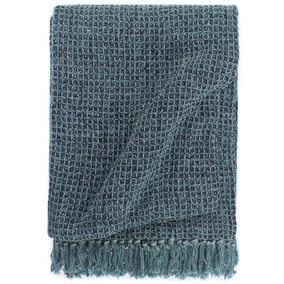 Vidaxl plaid 125x150 cm katoen indigo-blauw